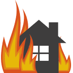 Home on fire icon