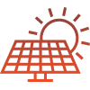 Solar Panel with sun icon